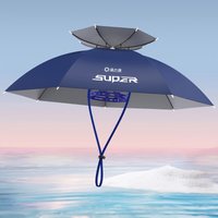 Head-Mounted Umbrella Hat Waterproof Adjustable Fishing Umbrella Hat Hands-Free for Camping Gardening Beach