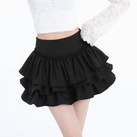 Fashion Y2K White Black Mini Skirt Women 2025 Streetwear High Waist Preppy Summer Ruffle Skirts With Shorts Ball Gown Cake Skirt