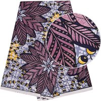 Nigeria Golden Super Good Quality Ankara African Glittle Wax Fabric Shine Batik Hot Stamping Fabric Sewing Tissu Craft FP6664