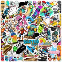 50Pcs Street Skateboarding Cool Cartoon Graffiti Stickers DIY Phone Guitar Laptop Notebook Suitcase Waterproof Sticker Kids Toy