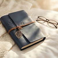 Vintage Leaf Embossed Notebook Pendant Loose-Leaf Journal Pocket Handmade Sketchbook Travel Diary Office School Supplies Gift