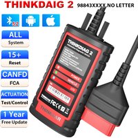 Thinkcar ThinkDiag 2 Ediag plus ALLE Softwarefunktionen Can FD 15 Reset OBD2 Scanner Diagnosegerät Bidirektionale ECU-Codierung 1 Jahr Kostenlos
