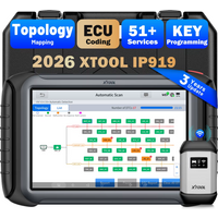 XTOOL IP919 Bluetooth-Autodiagnosetool, ECU-Codierung, 42+ Resets, Schlüsselprogrammierung, Kfz-Scanner, Topologie, Karte, DOIP, CANFD, FCA