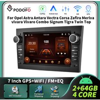 Podofo 7“ CarPlay Android Radio für Opel Vectra C Zafira B Corsa D C Astra H G J Vivaro Meriva Autoradio 2 DIN GPS-Navigation