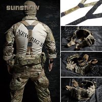 SUNSNOW Tactical Y-type Suspenders Waist Seal Strap Braces Function Harness Tactical Molle Shoulder Strap Heavy Duty Duty Belt