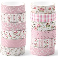 12 Rolls Rose Flower Washi Tape Set,Decorative Paper Stickers,DIY Craft Tape for Gift Wrapping, Scrapbooking Party Supplies