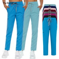 High Solid Color Scrubs Pant Lab Surgical Pants Unisex Doctor Nurse Uniform Work Trousers Nurse Accessories Medical Doctor Pants