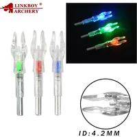 3pcs Automatically Lighted Bow String Activated LED Lighted Nock for 4.2 Mm Inside Diameter Shooting Hunting