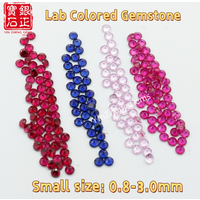 YinZheng Lab Sapphire Lab Pigeon Blood Ruby Lab Pink Sappphire Round 0.8-3.0mm 100Pcs/Pack Loose Stone For Making Jewelry