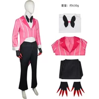 2026 New Skin Alastor Cosplay Costume Adult Men Pink Suit Jacket Uniform Anime Halloween Carnival Outfit