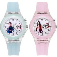 Demon Slayer Anime LED Noctilucent Light Watch Kimetsu No Yaiba Cartoon Figure Tanjirou Zenitsu Nezuko Children Watch Toy Gifts