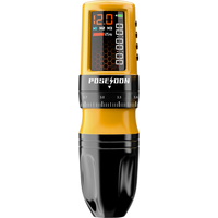 POSEIDON Adjustable Stroke Tattoo Machine Yellow Wirless Tattoo Pen With Powerful Custom Motor For Professional Tattoo Artist