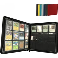 12Pockets PU Football Baseball Card Binder Trading Card Holder with Sleeves Cards Collectors Album Hold 480 Cards