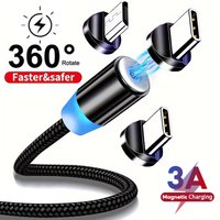 Magnetic Charger Cable Fast Charging Micro TypeC USB Magnet Data Charge Wire Phone Adapter Charge Cord for Samsung IPhone Huawei