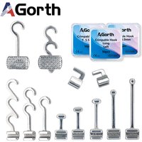 50pcs Dental Orthodontic Crimpable Multi-Function Long Hook on ArchWires Buccal Tube Bondable Lingual Button Dentistry Materials