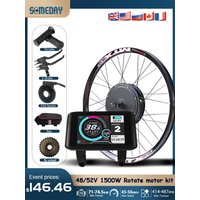 AliExpress NONE 48/52V 1500W Electric Bicycle Conversion Kit Brushless Gearless Rear Wheel Hub Motor for MTX39 Rim 26-29inch dropout 135-142mm