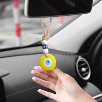 Devil Blue Eyes Car Pendant Turkish Blue Evil Eye Pendant Rear View Car Ornament Evil Eye Charm Car Decor Evil Eye Car Ornament