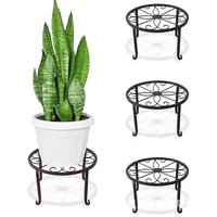 1Pc Metal Plant Stand Flower Pot Base Holder Stool for Home Garden Indoor Outdoor Flower Plant Display Bonsai Holder