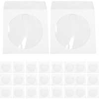 100Pcs Cd Paper Storage Bags Dvd Disc Sleeves Protective Paper Covers for Long Term Cd Organizer Binder Case At Home Business