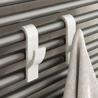 4PCS Bathroom Shower Towel Holder Hanger Heated Radiator Rail Hooks Clips Storage Racks Clothes Scarf Hanger Hooks