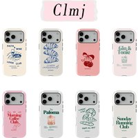 Luxury Clmj Cute croissant Phone Case for iPhone 17 17e 16e 16 15 14 13 12 11 X XR XSMAX 7 8 Air Pro Max Plus Double-layer Cover
