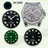 Watch modification tools 28.5mm S Dial GMT Dial Fit NH34 Japanese Movement Ice Blue Luminous Meteorite Dial Watch Accessories