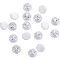 15 Pcs Satin Covered Buttons for Women Bridal Gowns Shirts Tuxedo Suits Pants White DIY Projects Sewing Supplies