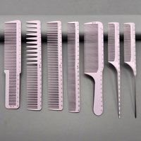 Seven-Piece Comb Set, Professional Hairdressing Combs, Essential Hair Cutting Comb Set for Salon Stylists, a Set of Combs to Enhance All Hairstyles, Combs for Men's Hair/Women's Hair/Tail Hair/Oil