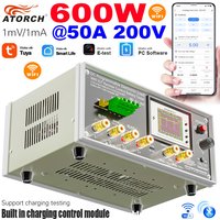 BW-600W-DK WiFi 200V 50A DC Electronic Load Tester High-Accuracy Resolution Battary Capacity Monitor Charging Tools For Tuya APP