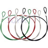 1.5/2/3/4/5/6mm Stainless Steel Wire Rope Sling Cable Lifting Assemblies With Fastened Eye Loops Coating Anti Theft Clothesline