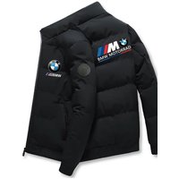 AliExpress BMW's new thick jacket, warm cotton-padded jacket, winter casual cycling sports down jacket, stand-up collar windproof jacket