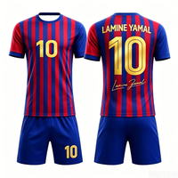 AI 3D breathable soccer jersey set suitable for children and adults Yamal design #10 2026 fashion style family outfit