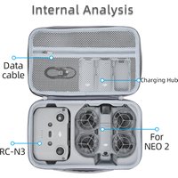 Portable Case PU Waterproof Bag Shoulder Handbag Storage for DJI NEO 2 RC-N3 RC 2 Remote Control Drone Box Accessories