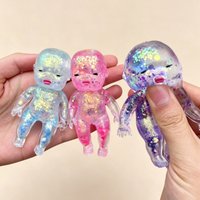 Soft Adorable Boy Shaped Glitter Squeeze Toys Creatively Squishy Personality Shiny Toy Stress Anxiety Relief Slow Rising Toy