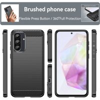 For Samsung Galaxy A57 A56 A55 A37 A36 A35 A26 A25 A17 A16 A15 A07 A06 A05 A05S Rubber Carbon Fiber Soft TPU Phone Case