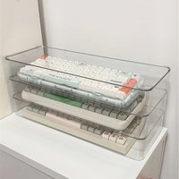 Acrylic Keyboard Storage Box Dustproof Desktop Mechanical Keyboard Display Stand Multi-layer Transparent Organizer Rack