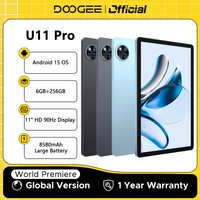 Global Version DOOGEE U11 Pro Android 15 Tablet 30GB(6+24) 256GB 11' HD 90Hz Display 8580mAh Battery Unisoc T7200 Octa-core
