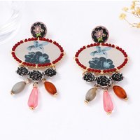 2026 Vintage Irregular Resin Stone Drop Earrings for Women Banquet Party Jewelry Gifts