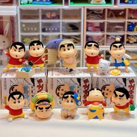 Crayon Shin Chans Shinnosuke Nohara Shin Doll Early Ancient Potato Series Blind Box Action Figure Desktop Ornaments Doll Toy Gif
