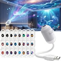 Projecteur Holographique HD 2-en-1 Galaxie et Étoiles avec Protection Oculaire, Alimentation USB pour Chambre et Voiture – Idéal Noël
