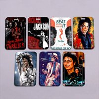 80s Pop Singer Michael Jackson 1pc Credit Card Holders Bank Card Neck Strap Card Bus Holder Students Identity Badge With Lanyard