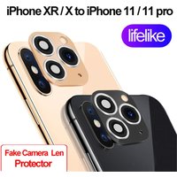 Fake Camera Lens Sticker Cover For iPhone X XS XR MAX Change to iPhone 11 Pro Max Metal Camera Lens Modified Protector Cover
