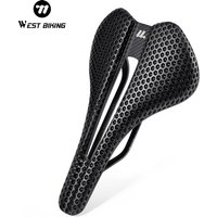 AliExpress West Biking WEST BIKING 3D Printed Bicycle Saddle T700 Carbon Fiber/Titanium Alloy/Cr-Mo Seat Bow Comfort Cushion For Road Bikes 145/150mm