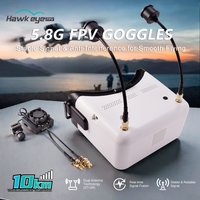 Hawkeye 5.8GHz FPV Goggles 5CH Broadcast Mode 10KM Transmission 155° Lens 1280x720p/60fps HD Goggles For FPV Racing Drone