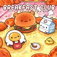 BREAKFAST CLUB Bold-easy Patterns Coloring Book for Adults Cute Drawing Book Perfect Gift for Party and Birthday