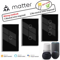 Matter smart switch Alexa Google No APP required Intelligent Control Scan QR Code to Connect Touch Light Switch