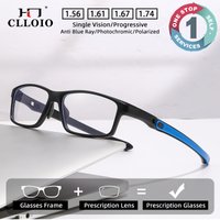CLLOIO Anti Falling Prescription Glasses Anti Blue Light For Tennis Outdoor Sports Myopia Glasses Progressive Reading Eyewear