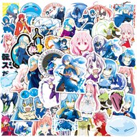 50Pcs Anime That Time I Got Reincarnated as a Slime Stickers Cartoon Cute Style Decals Toy DIY Luggage Skateboard Car Wall