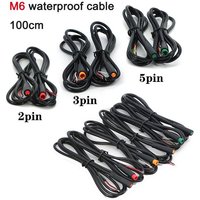 AliExpress NONE 1m M6 2 3 5 Pin core 6mm male female Julet Electric bike Butt Cable Plug Connector Scooter Brake waterproof Signal Sensor cord k