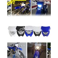 AliExpress papanda Blue Black White Motocross Supermoto Headlight Enduro Dirt Bike Head Light Mask for Yamaha WR 250 400 426 450 YZ TTR WR XT MX